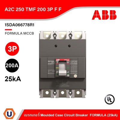 ABB 1SDA066778R1 Moulded Case Circuit Breaker FORMULA A2C 250 TMF 200 3P F F