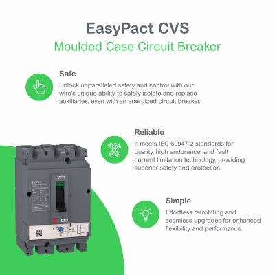 Schneider Electric Circuit breaker CVS160B 25 kA at 415 VAC 125 A TM-D trip unit 3P | LV516302