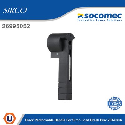 Socomec Black Padlockable Handle for Sirco Load Break Disc 200-630A | 26995052
