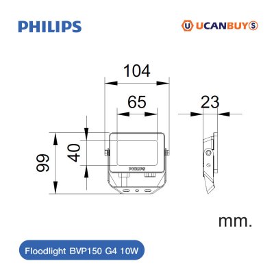 PHILIPS Floodlight รุ่น BVP150 10W G4 แสงวอร์มไวท์ 3000K | 911401862788