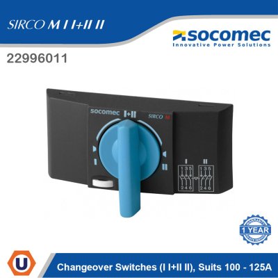 Socomec Changeover Switches (I I+II II) Suits 100 - 125A for Use with Sirco M | 22996011