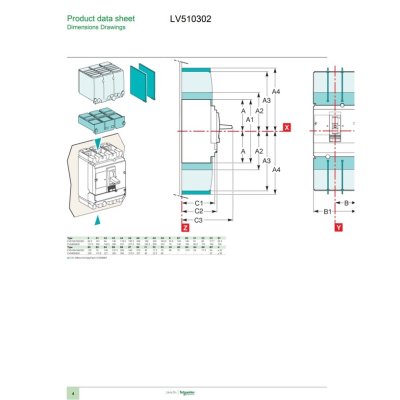 Schneider Electric Circuit Breaker EasyPact CVS100B 25kA at 415VAC 32A 3P | LV510302