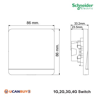 Schneider Electric Time Delay Switch, 4A, 250V, White รุ่น AvatarOn E