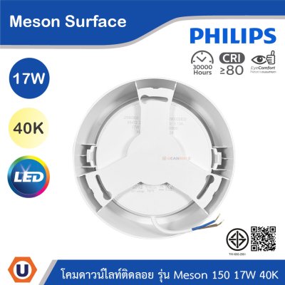 PHILIPS โคมดาวน์ไลท์ติดลอย รุ่น Meson ขนาด 17W แสงคูลไวท์ 4000K | 929003283208