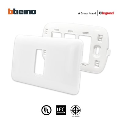 BTicino หน้ากากฝาครอบ ขนาด 1 ช่อง สีขาว Cover Plate 1Module White รุ่น Magic Advance | M903/11P