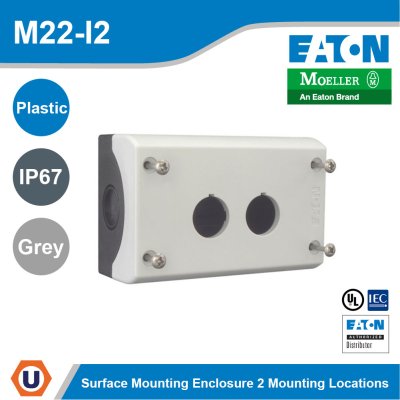 Eaton Moeller series M22 Accessory Surface mounting enclosure Surface mounting enclosure, 2 mounting locations | M22-I2