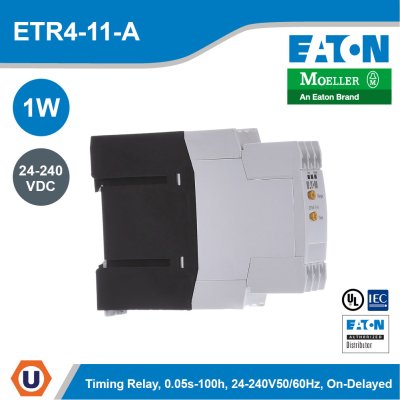 EATON Moeller Series ETR4 Timing Relay 24-240VDC On-Delayed | ETR4-11-A