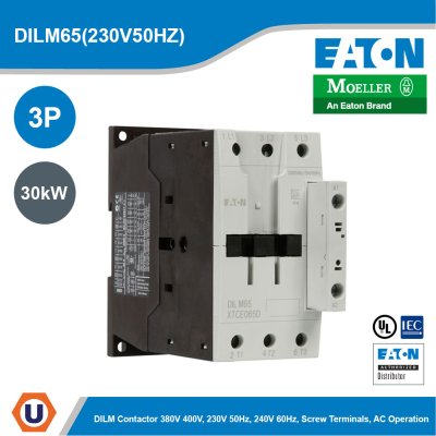 EATON Moeller Series DILM Contactor 3P 230V 50Hz, 240V 60Hz 30kW | DILM65(230V50HZ)