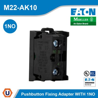EATON M22 Pushbutton Fixing Adapter WITH 1NO | M22-AK10