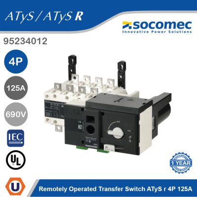 Socomec Remotely Operated Transfer Switch ATyS r 4P 125A | 95234012