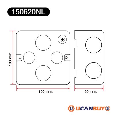 BTicino บล๊อกโลหะ (แบบฝังพื้น) | 150620NL | Matix