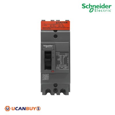 Schneider Electric EZC เซอร์กิตเบรกเกอร์สวิตช์ตัดตอนอัตโนมัติ (MCCB) 75A ชนิด 2 โพล ขนาดเฟรม 100A (30kA) I EZC100H2075T