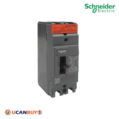 Schneider Electric EZC เซอร์กิตเบรกเกอร์สวิตช์ตัดตอนอัตโนมัติ (MCCB) 75A ชนิด 2 โพล ขนาดเฟรม 100A (30kA) I EZC100H2075T