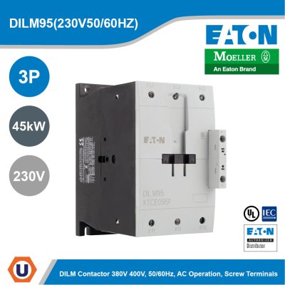 Eaton Moeller Series DILM Contactor 3P 380V 400V 45 kW 230V 50/60Hz | DILM95(230V50/60HZ)