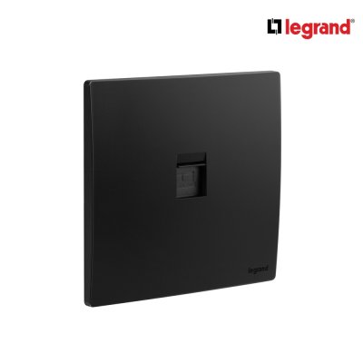 Legrand เต้ารับคอมพิวเตอร์ Lan Cat6 RJ45 UTP Socket สีดำ รุ่นมาเรียเซนต์ | Mallia Senses | 281162MB