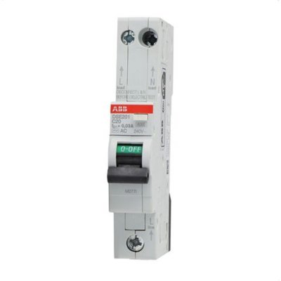 ABB ลูกเซอร์กิตเบรกเกอร์กันไฟดูด,ไฟรั่ว RCBO 16A รุ่น DSE201-C16-AC30 / 1P / 16A / 30mA / 6kA ตัดวงจรภายใน 3 มิลลิวินาที