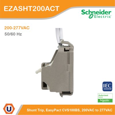 Schneider Electric shunt trip SHT, EasyPact CVS100BS, 200 VAC to 277VAC 50/60 Hz | EZASHT200ACT