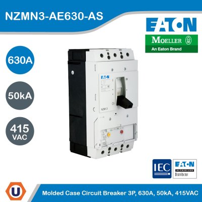 EATON Moded Case Circuit Breaker Normal Switching Capacity 3P,630A,50kA 415V | NZMN3-AE630-AS