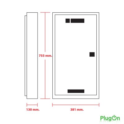Schneider Electric ตู้โหลดเซ็นเตอร์สแควร์ดี แบบเมนลัก (ไม่สามารถใส่เมนเบรกเกอร์ได้) เฟรม 100A จำนวน 42 วงจรย่อย ไฟ 3 เฟส 4 สาย