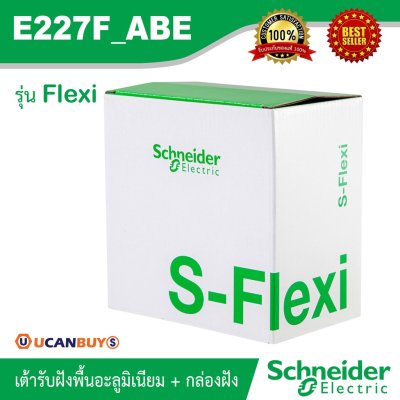 Schneider เต้ารับฝังพื้นอลูมิเนียม พร้อมกล่องฝัง ไม่รวมอุปกรณ์ภายใน S-Flexi
