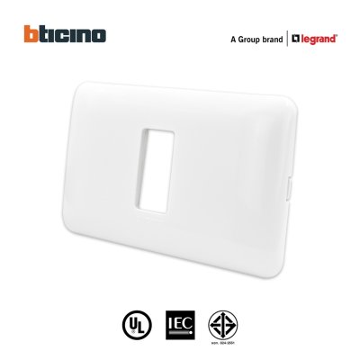 BTicino หน้ากากฝาครอบ ขนาด 1 ช่อง สีขาว Cover Plate 1Module White รุ่น Magic Advance | M903/11P