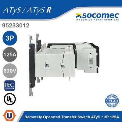 Socomec Remotely Operated Transfer Switch ATyS r 3P 125A | 95233012