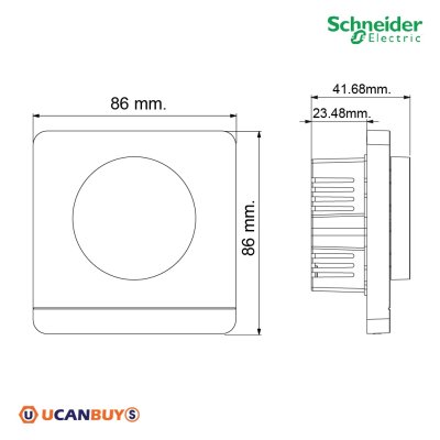 Schneider Electric Rotary Dimmer, 250 VA, Black สวิตซ์ไฟหรี่ สีดำ รุ่น AvatarOn E รหัส E8331RD250_DG