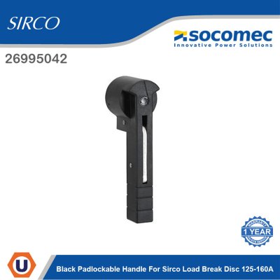 Socomec Black Padlockable Handle for Sirco Load Break Disc 125-160A | 26995042