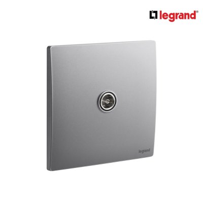 Legrand เต้ารับโทรทัศน์ แบบเสียบ 1 ช่อง สีเทาดำ TV Female Terminal Socket | Mallia Senses | 281151DS