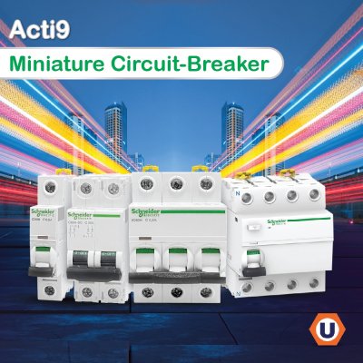 Schneider Electric Miniature Circuit-Breaker, Acti9 iK60N, 3P, 20 A, C Curve, 6000 A (IEC 60898-1) I A9K24320