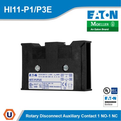EATON Rotary Disconnect Auxiliary Contact For P1-P3 1NO-1NC | HI11-P1/P3E