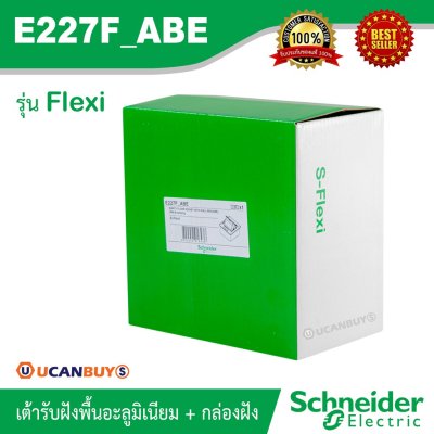 Schneider เต้ารับฝังพื้นอลูมิเนียม พร้อมกล่องฝัง ไม่รวมอุปกรณ์ภายใน S-Flexi