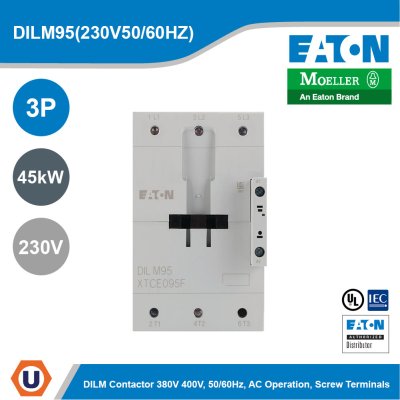 Eaton Moeller Series DILM Contactor 3P 380V 400V 45 kW 230V 50/60Hz | DILM95(230V50/60HZ)