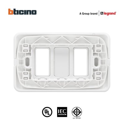 BTicino หน้ากากฝาครอบ ขนาด 2 ช่อง สีขาว Cover Plate 2Module White รุ่น Magic Advance | M903/12P