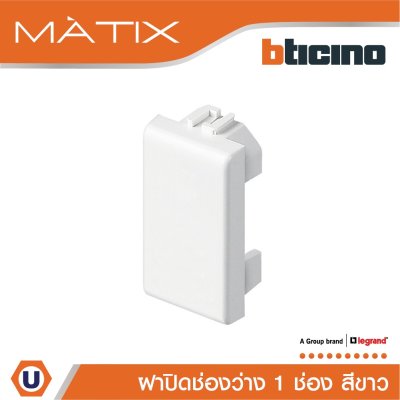 BTicino ฝาอุดช่องว่าง 1 ช่อง มาติกซ์ สีขาว Blank Insert 1 Module | Matix | AM5000