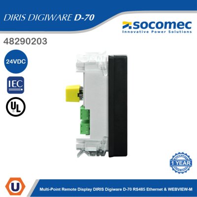 Socomec Display DIRIS Digiware D-70 RS485 Ethernet & WEBVIEW-M | 48290203