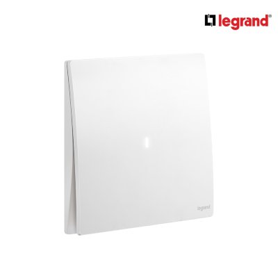 Legrand สวิตช์ทางเดียว 1ช่อง สีขาว มีไฟ LED 1G 1W 16AX Illuminated Switch | Mallia Senses | 281010MW
