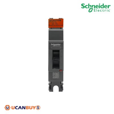 Schneider Electric EZC เซอร์กิตเบรกเกอร์สวิตช์ตัดตอนอัตโนมัติ (MCCB) 15A ชนิด 1โพล ขนาดเฟรม 100A (25kA) | EZC100H1015T