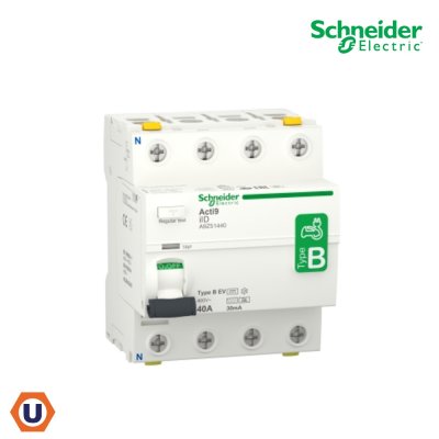 Schneider Electric EV Charger 4โพล 40 แอมป์ Acti9 ilD 4P 40A 30mA Type B, RCCB | A9Z51440