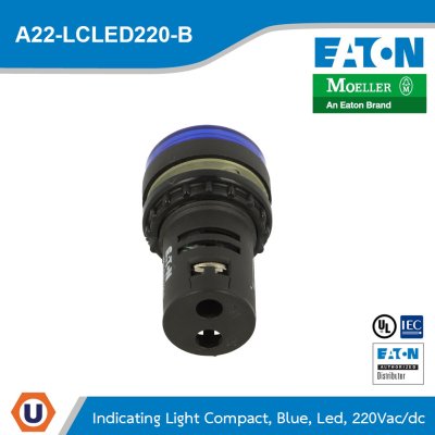 EATON Indicator Light Lens Assemblies (Pilot Lamp) 220VAC/220VDC IP65 (ไฟสีน้ำเงิน) | A22-LCLED220-B