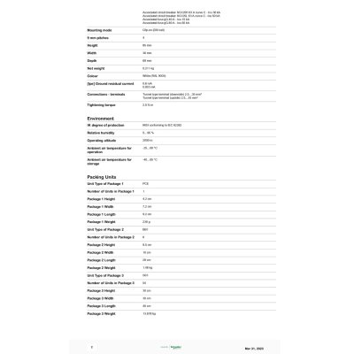 Schneider Electric อุปกรณ์ป้องกันฟ้าผ่า iPRD20 Modular Surge Arrester 1P+N 350V | A9L20500