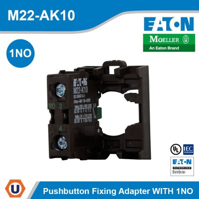 EATON M22 Pushbutton Fixing Adapter WITH 1NO | M22-AK10