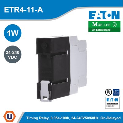 EATON Moeller Series ETR4 Timing Relay 24-240VDC On-Delayed | ETR4-11-A