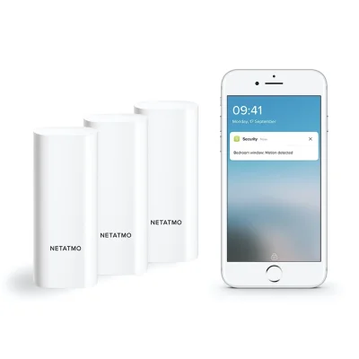 Netatmo Door and Window Sensors เช็นเชอร์ตรวจจับการเคลื่อนไหว แรงสั่นสะเทือนและสถานะการเปิดปิดประตู | DTG-P