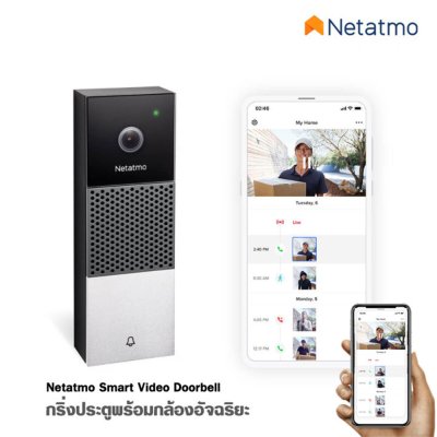Netatmo กริ่งประตูพร้อมกล้องอัจฉริยะ SMART VIDEO DOORBELL | NDB-P