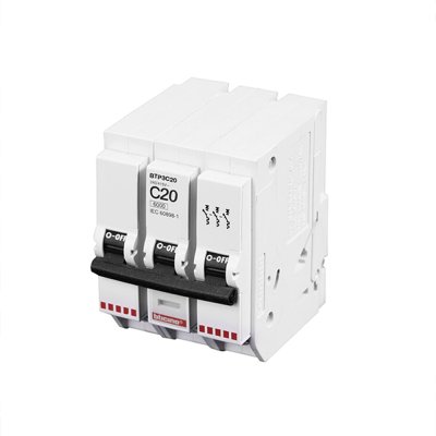 BTicino ลูกย่อยเซอร์กิตเบรกเกอร์ ชนิด 3 โพล 20 แอมป์ 6kA Plug-In Branch Breaker 3P ,20A 6kA รุ่น BTP3C20 | Ucanbuys