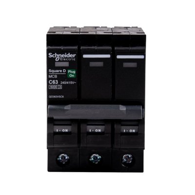 Schneider Electric เซอร์กิตเบรกเกอร์ลูกย่อย QOVS 3Pole 63A 10kA รหัส QO363VSC10T สั่งซื้อที่ร้าน Ucanbuys