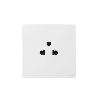 Legrand เต้ารับเดี่ยว 3 ขา มีกราวด์ สีขาว 1G EURO-US 16A 2P+Earth Socket| Mallia Senses | Matt White |281103MW |Ucanbuys