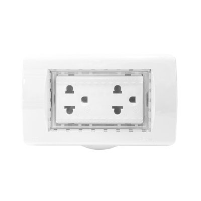 Schneider Electric ชุดฝาครอบกันน้ำ IP55 พร้อมกล่อง สีขาว + เต้ารับคู่ 3 ขา ขนาด 3 ช่อง รุ่น Concept
