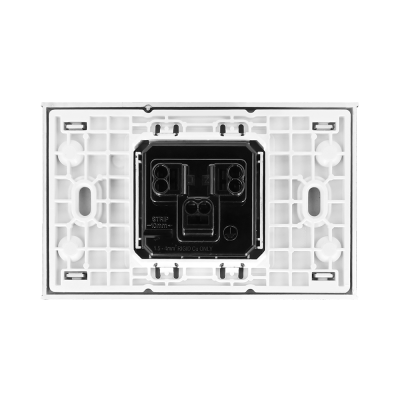 BTicino ชุดเต้ารับเดี่ยว พร้อมฝาครอบ 1.5ช่อง สีดำ มาติกซ์ | Matix | AG5025TWT+AG5522N